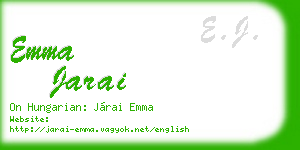 emma jarai business card